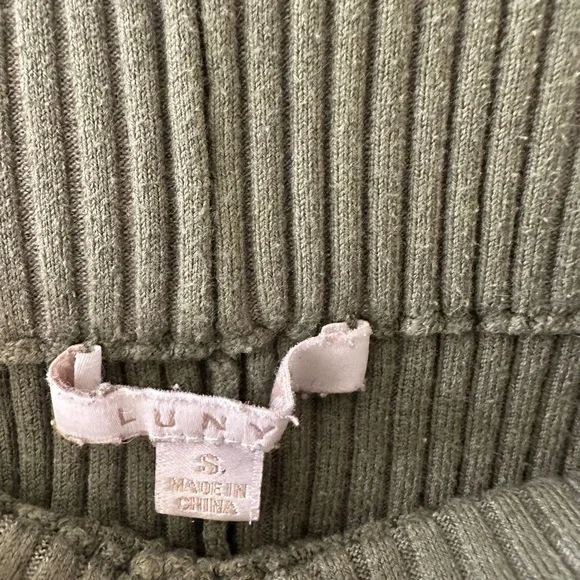 Lunya Ribbed Organic Cotton Leggings in green size S - Picture 4 of 7